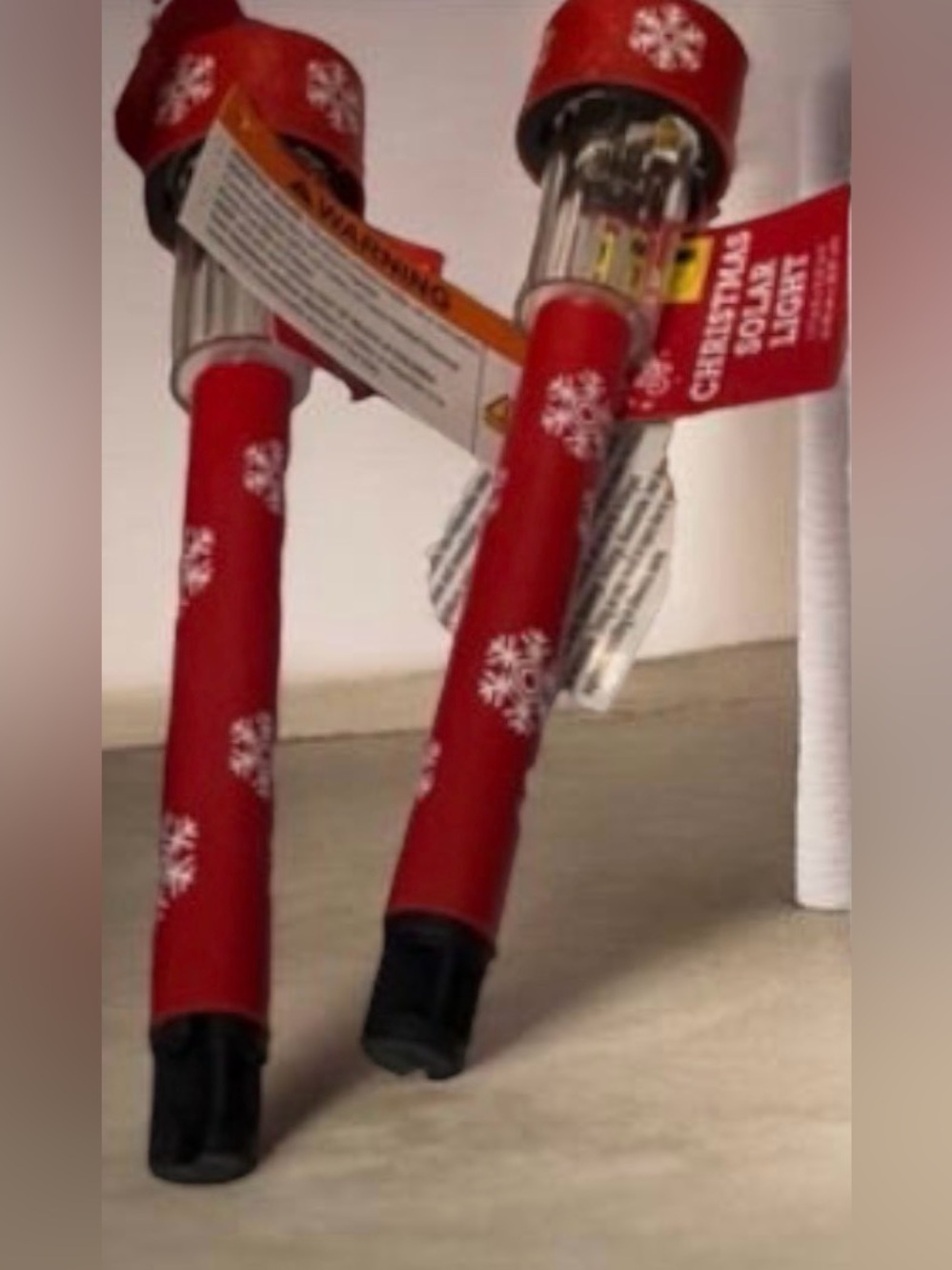 Red Snowflake Holiday Solar Lights (Set)
